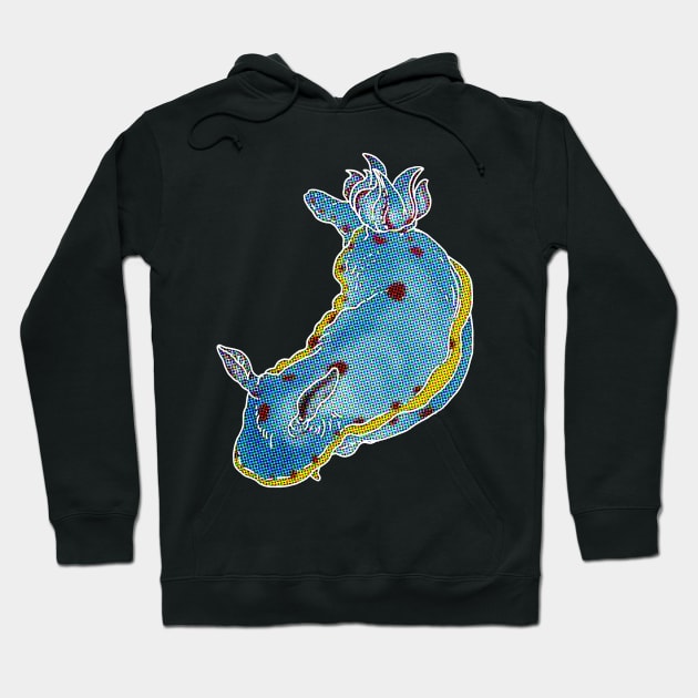 Halftone Nudibranch Pop Hoodie by yodelbat